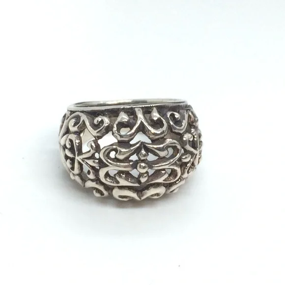 Vintage Jewelry Vintage Marsala 925 Sterling Silver Domed Ring